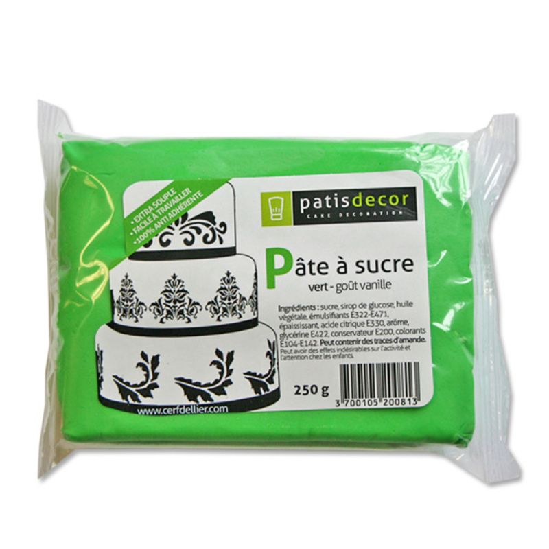 Decor Pate A Sucre La Pâte à Sucre Et Les Décors En Sucre. 29 Vente de pate a sucre vert Patisdécor 250 g | Cerf Dellier