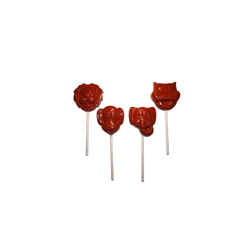 Moule Chocolat Sucettes Animaux de la Jungle