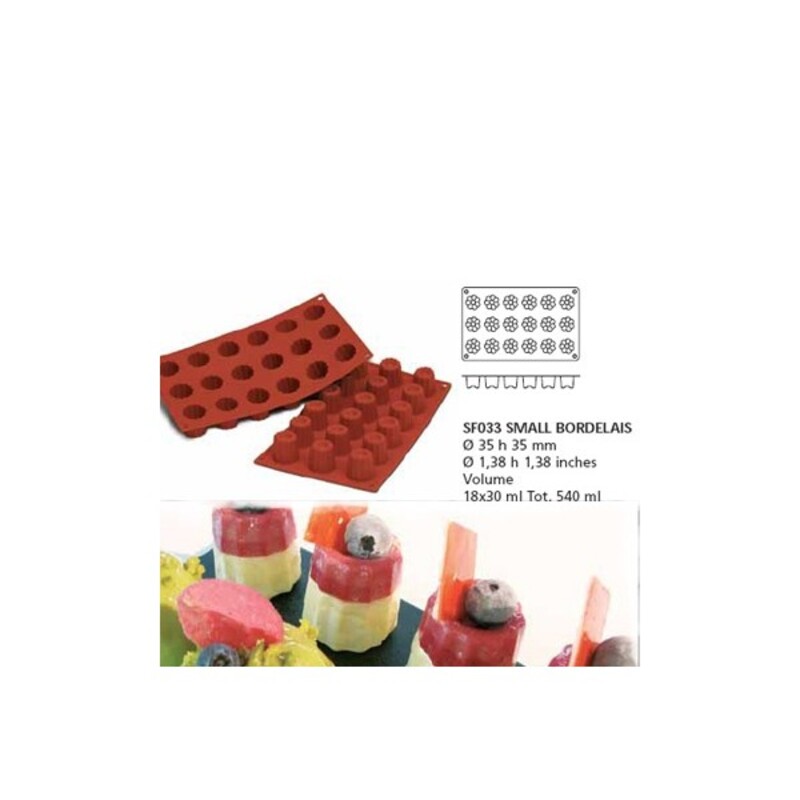 MOULE SILICONE 8 PETITS FOURS / MINI TORNADES 28 X 18 CM