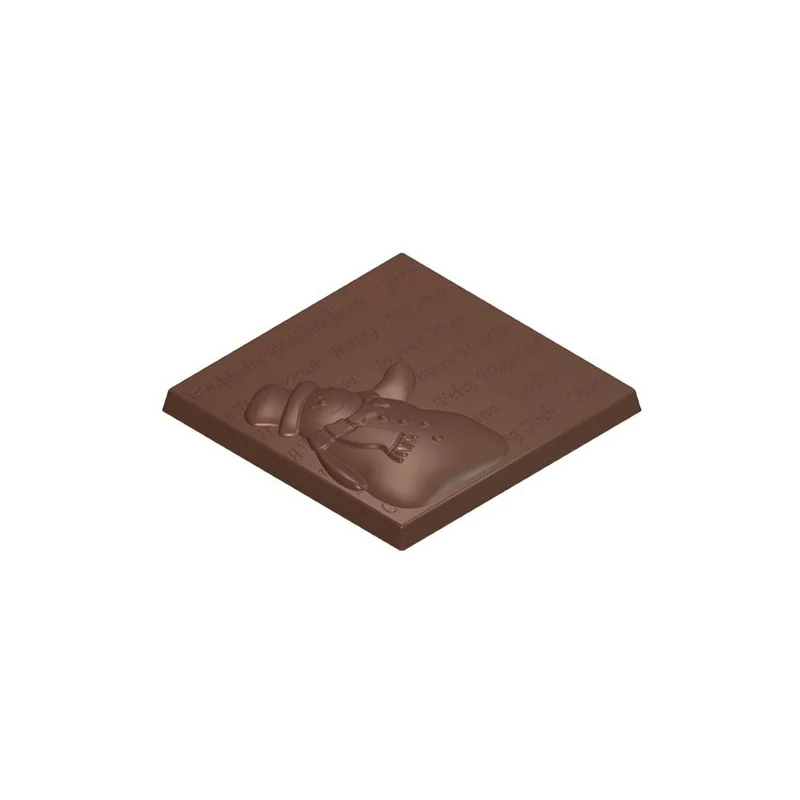 Moule chocolat tablettes bonhomme de neige
