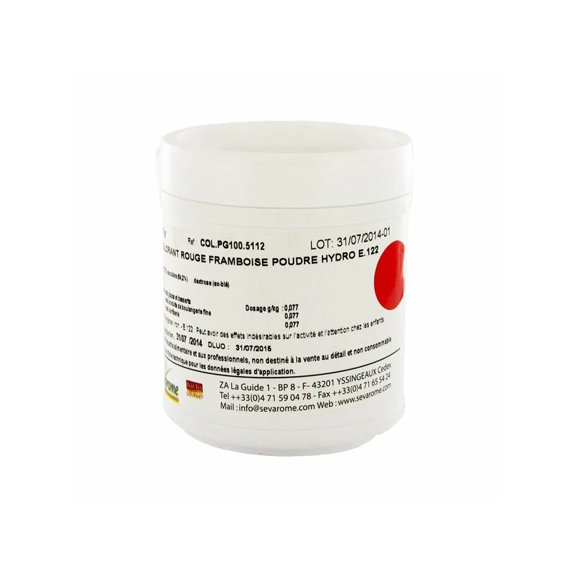 Colorant poudre alimentaire Rouge Framboise 100 g