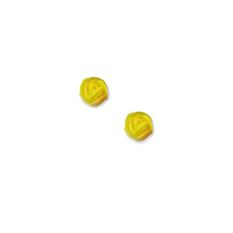 Petites roses jaunes en azyme Patisdécor x12