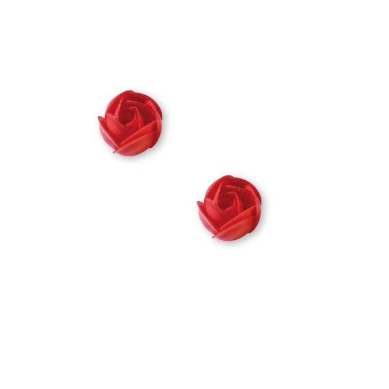 Petites roses rouges en azyme Patisdécor x12