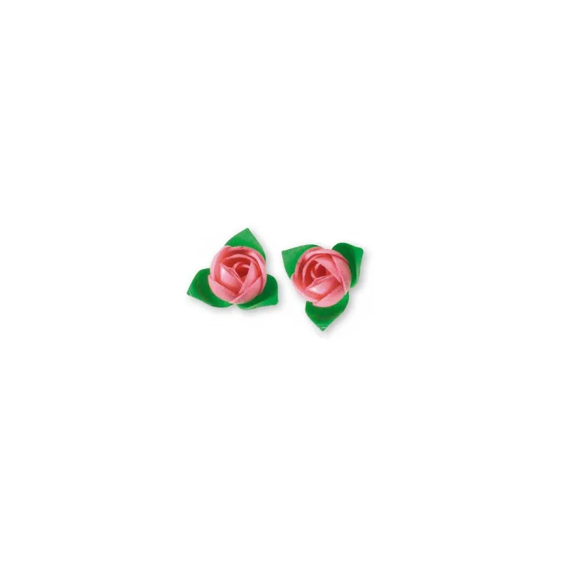 Boutons de rose rose Patisdécor x15