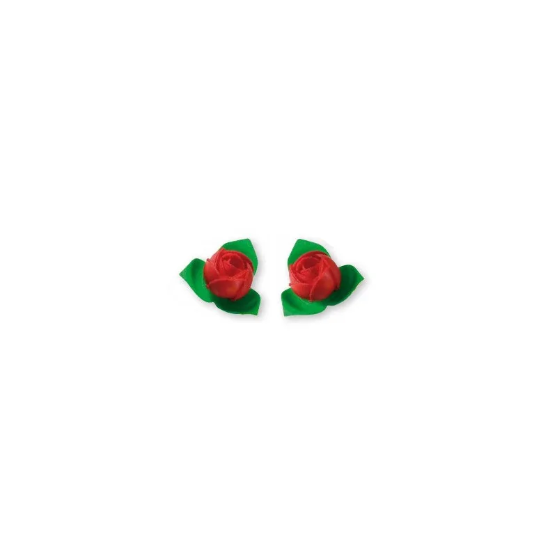 Boutons de rose rouge Patisdécor x15