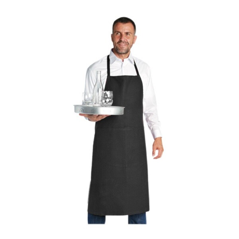 Tablier cuisine valet bavette noir﻿ - Vêtements pâtissier