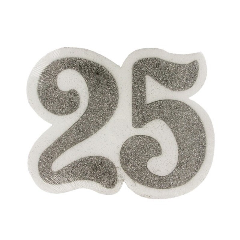 Dummy chiffre 25 argent Gatodéco