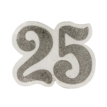 Dummy chiffre 25 argent Gatodéco