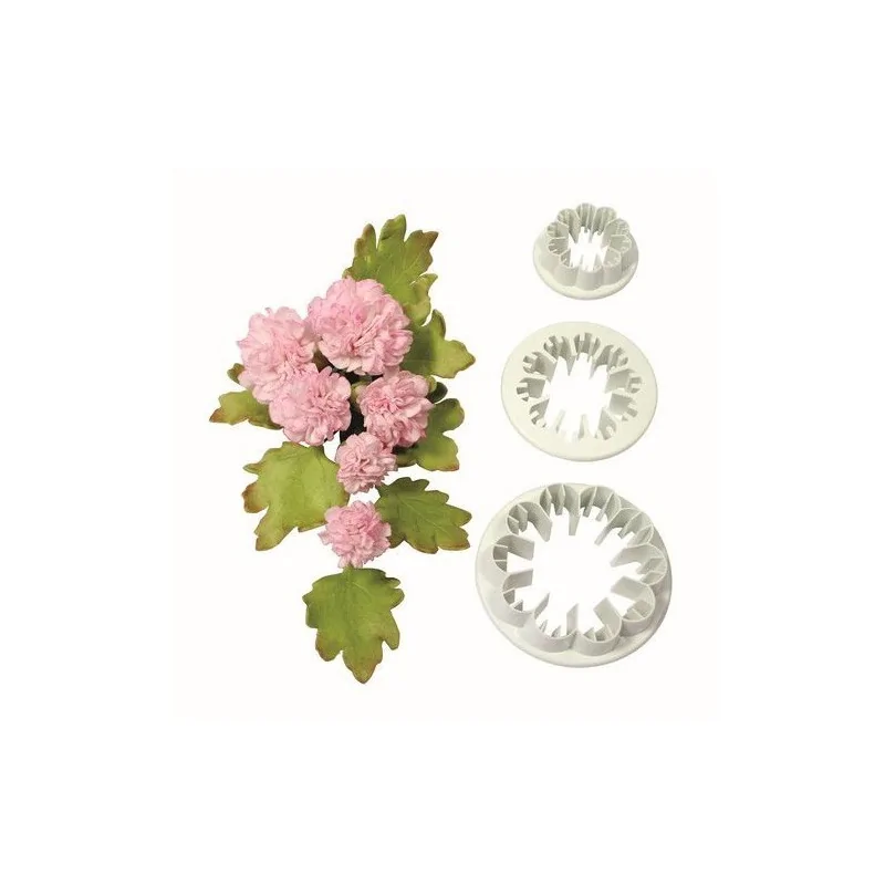Découpoirs fleur d’œillet assortis Technicake (x3)