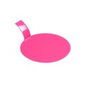 Languette ronde plastique fuchsia x100