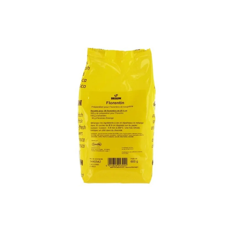 Préparation nougatine florentins Bienex 600 g