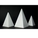 Présentoir polystyrène pyramide 4 faces