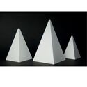 Présentoir polystyrène pyramide 4 faces Présentoir polystyrène pyramide 4 faces