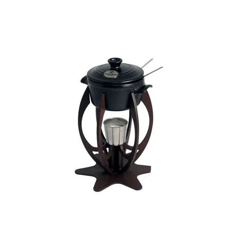 Service à Fondue Milageto Avec Chauffe-plat à Bougie - Idéal Pour Chocolat, Fromage, Caramel Et Plus !