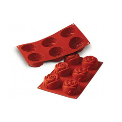 Moule silicone 6 grandes roses