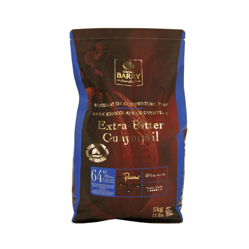 Chocolat Noir amer Extra Bitter Guayaquil, pistoles 5 Kg Barry Cerf