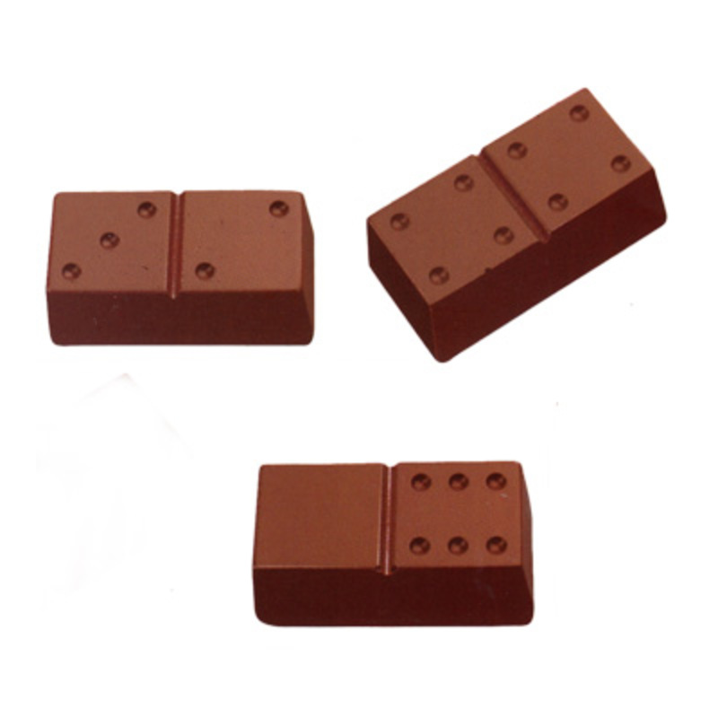 Moule chocolat polycarbonate dominos