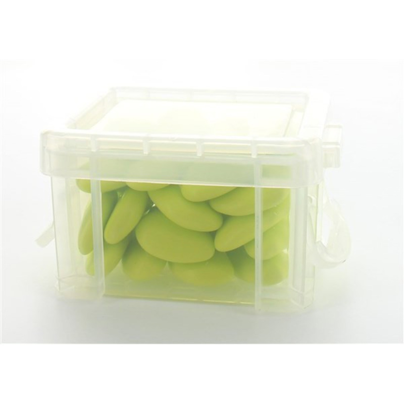 Boîte à dragées malle transparente x3