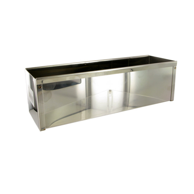 Gouttière à bûche carrée inox 30 cm 