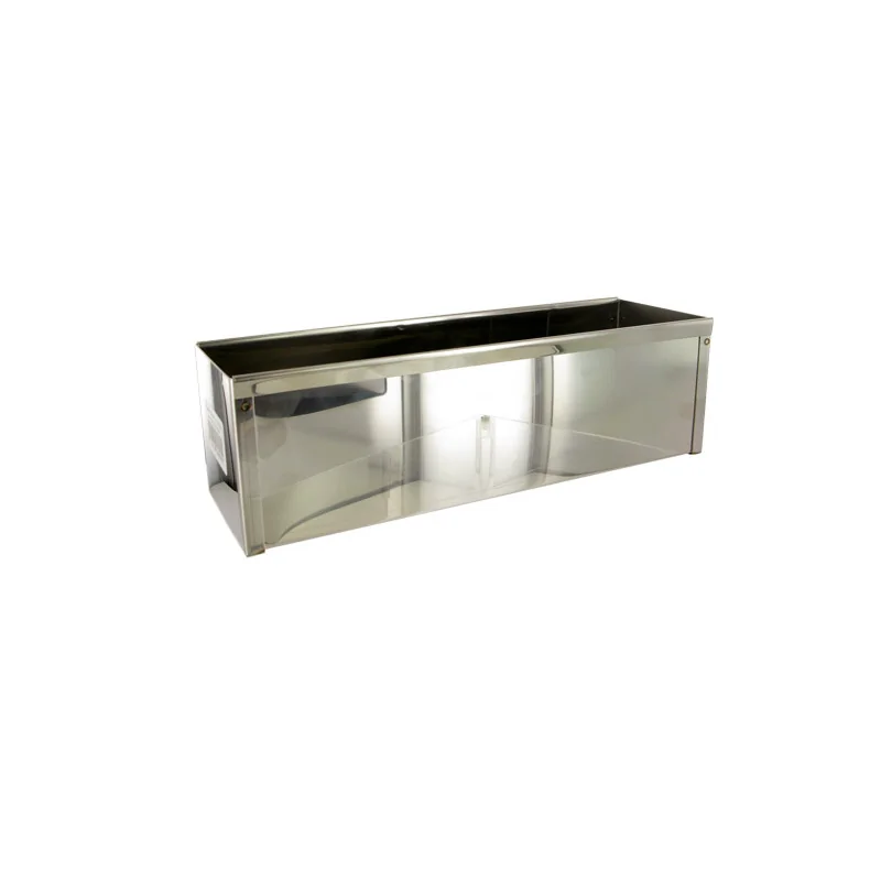 Gouttière à bûche carrée inox 30 cm 