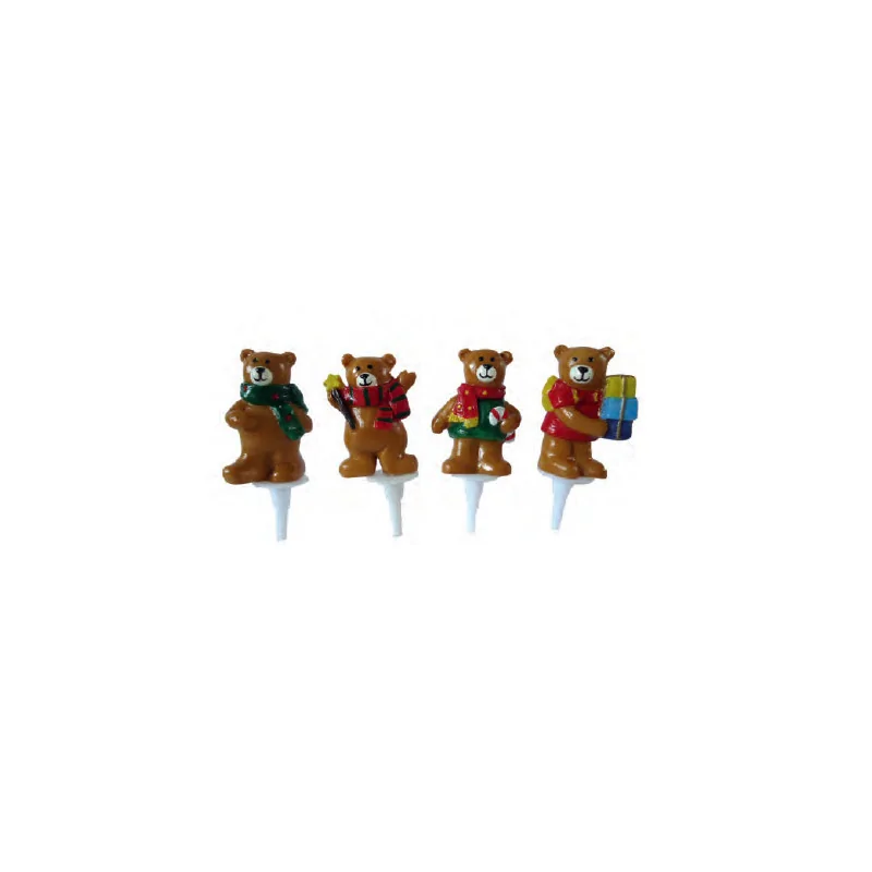 Oursons assortis sur pique (x48)