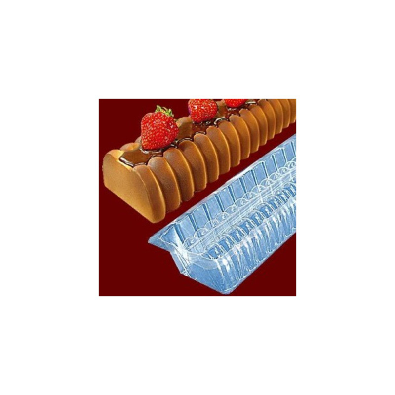 Gouttières à bûche plastique Annelée fond plat - paquet de 12 