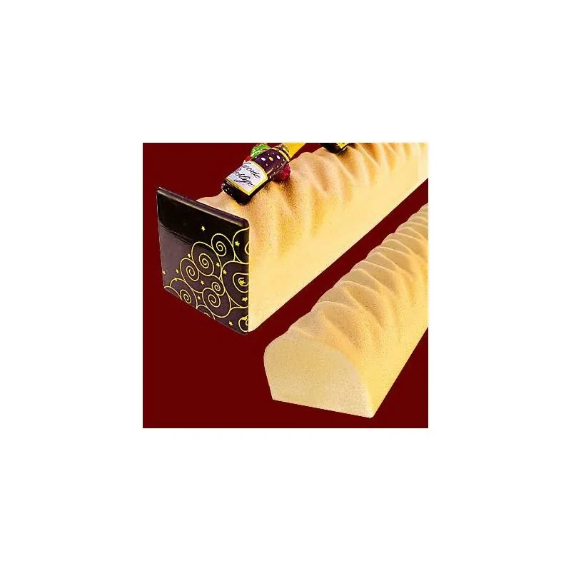 Gouttière à bûche relief strié en PVC (x12)