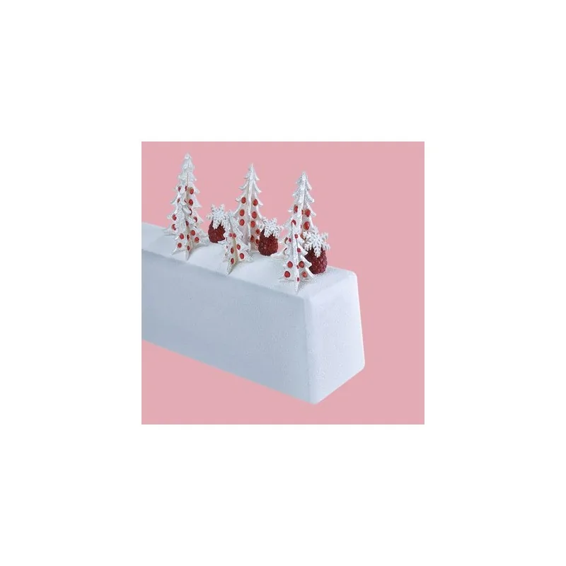 Gouttière à bûche rectangle lisse en PVC (x12)