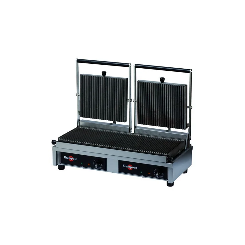 Grill double Easy Clean plaques striées