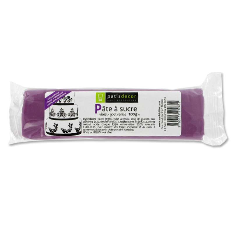Pâte à sucre violet Patisdécor 100g