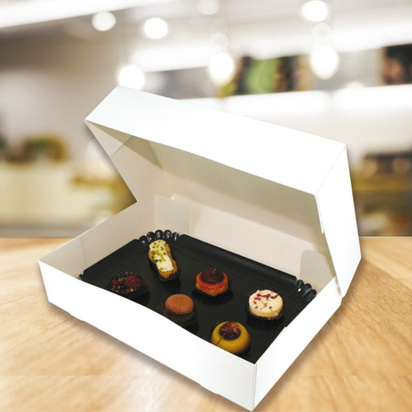 Boite patisserie carton brun 28 x 28 x 8 cm