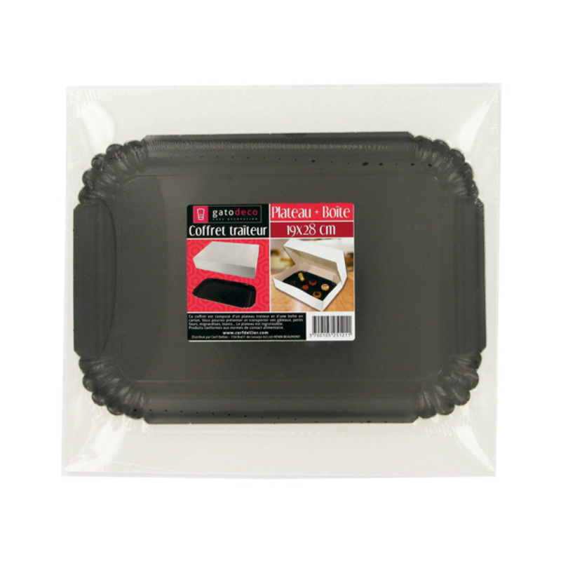 Coffret traiteur plateau et boîte 19 x 28 cm