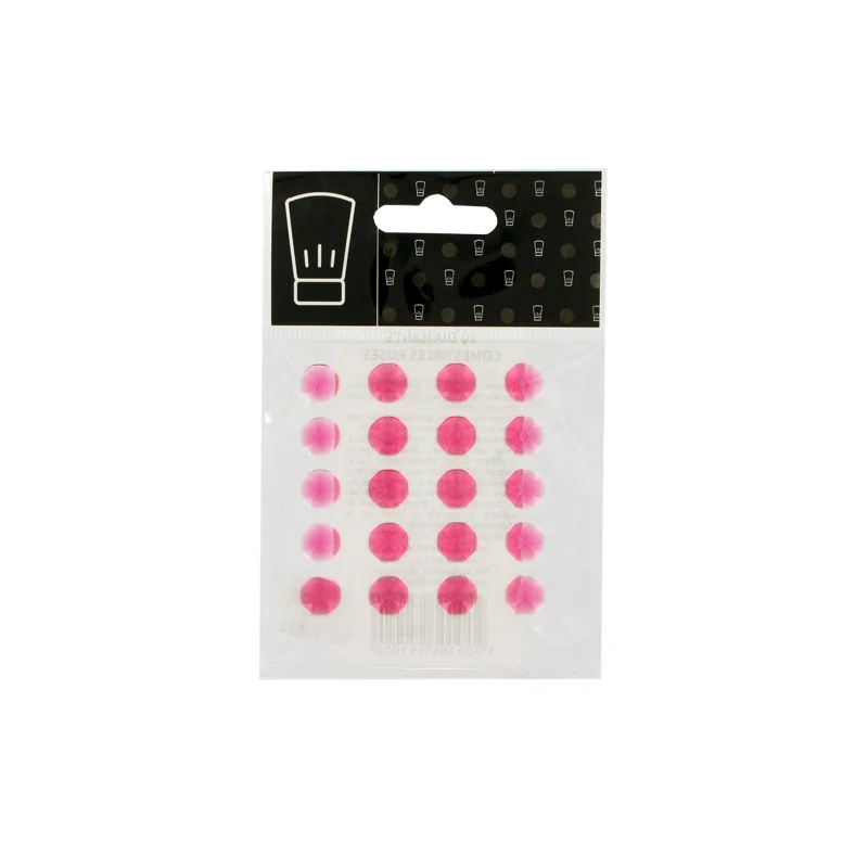 Diamant comestible rose (x20)