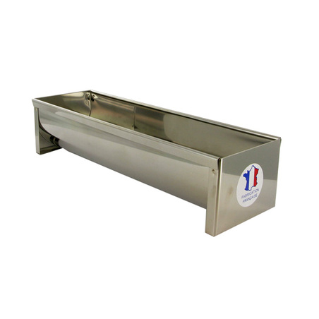 Gouttière à bûche ronde inox 30 x 8 cm