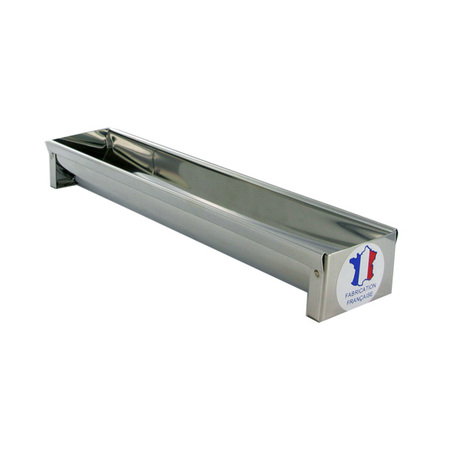 Gouttière à bûche ronde inox 30 x 6 cm