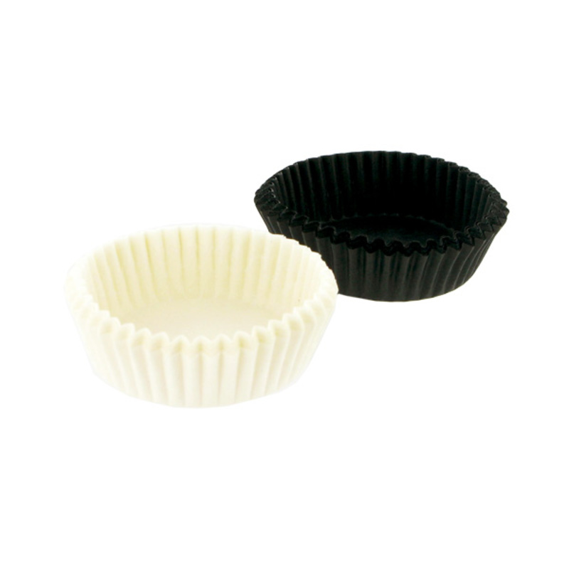 Mini caissettes cuisson noires et blanches Gatodéco (x80)