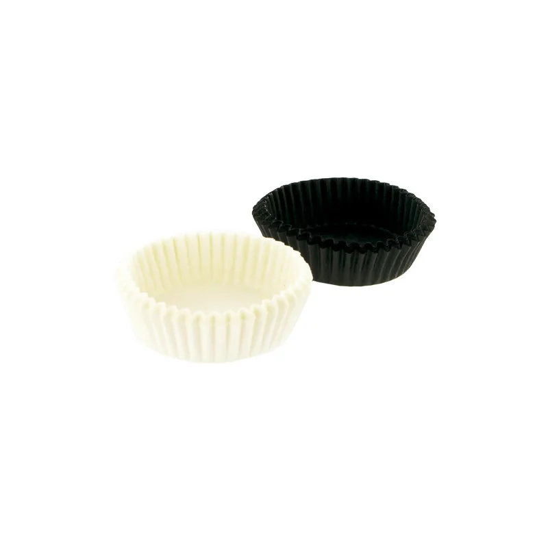 Mini caissettes cuisson noires et blanches Gatodéco (x80)