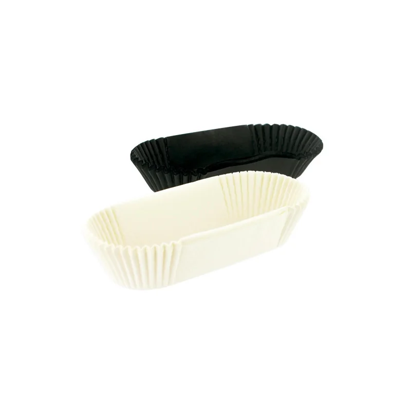 Caissettes cuisson éclairs noires et blanches Gatodéco (x40)