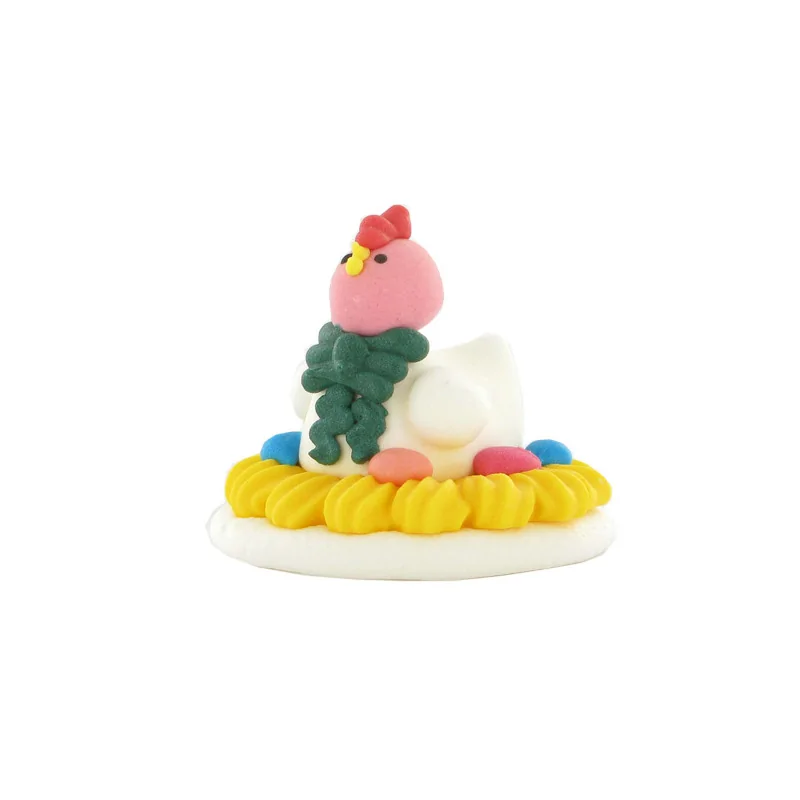 Poule dans son nid en sucre
