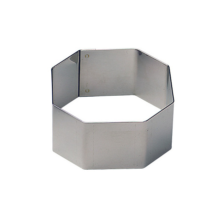 Nonnette carrée à facettes inox 80x80x45 mm