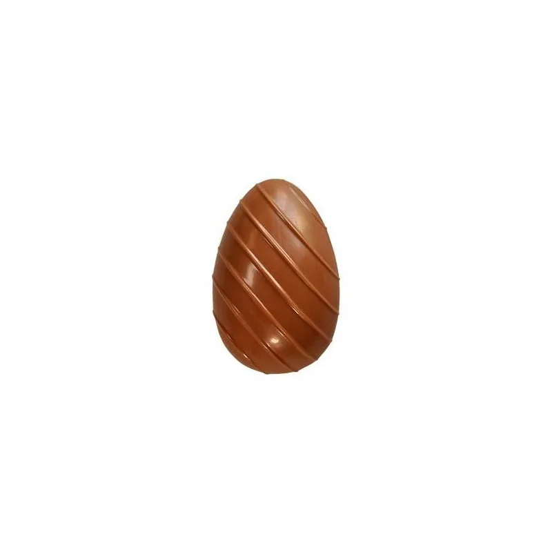 Moule chocolat oeuf rayé relief