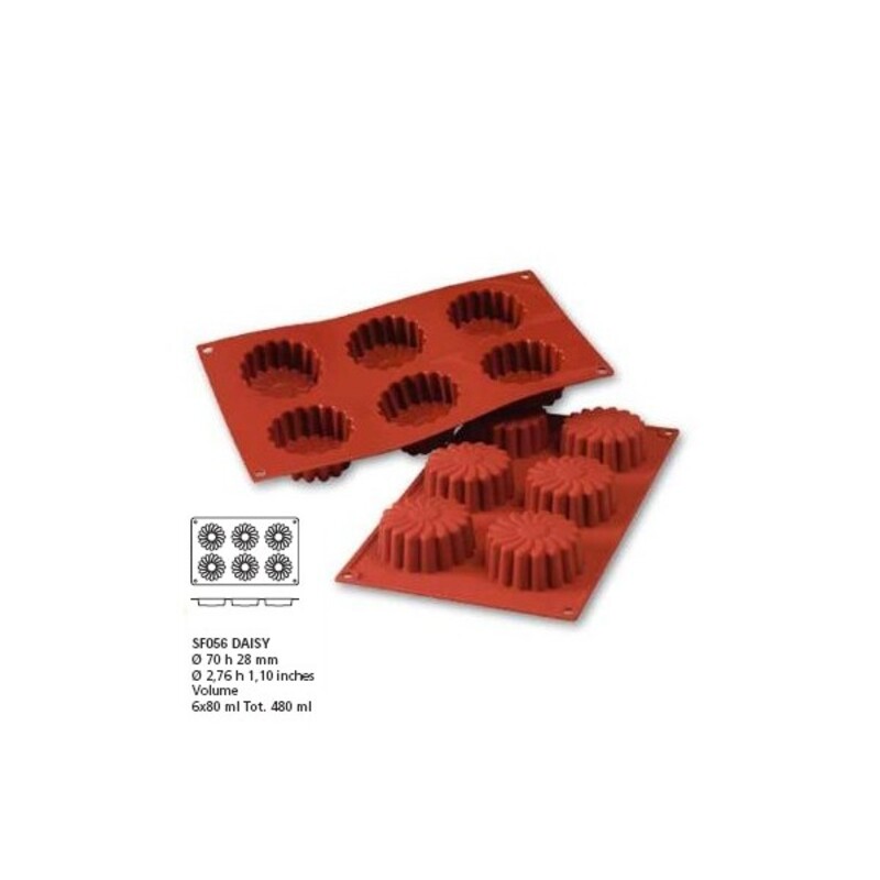 Moule silicone 6 marguerites