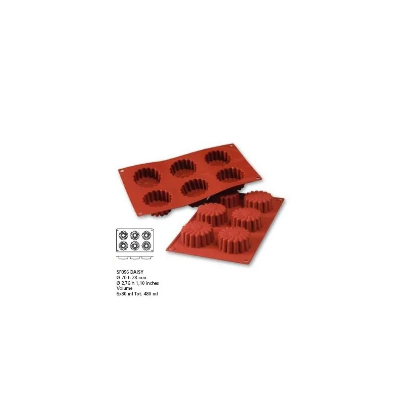 Moule silicone 6 marguerites