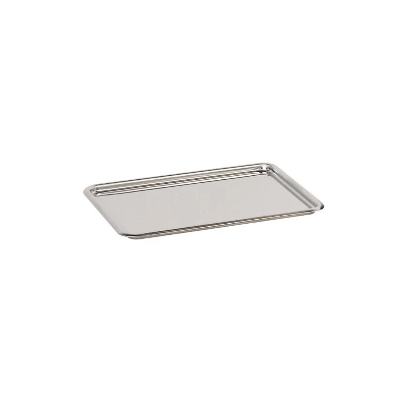 Plateau pâtissier inox bords ronds 24 cm