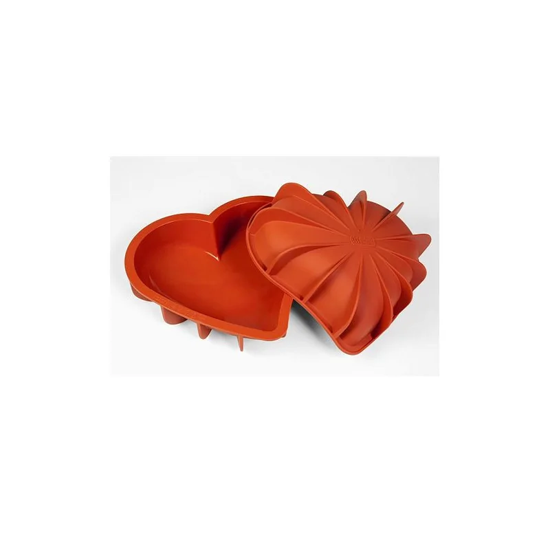 Moule silicone coeur bombé