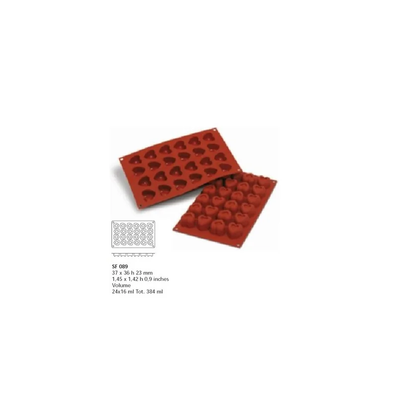 Moule silicone savarins mini-coeurs