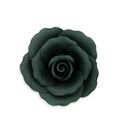 Rose noire en pastillage 9 cm Gatodéco