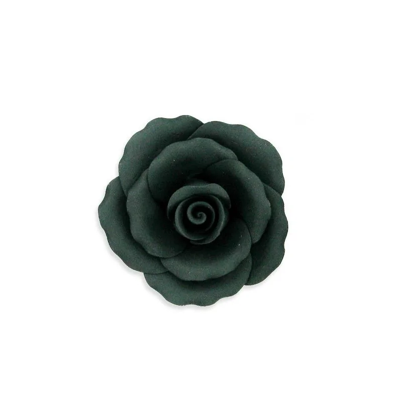 Rose noire en pastillage 9 cm Gatodéco