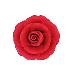 Rose rouge en pastillage 9 cm Patisdécor
