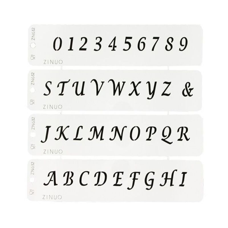 Pochoir pâtisserie alphabet + chiffres Technicake